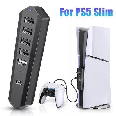 6-Port-USB-Hub-Erweiterungs-Splitter-Ladegerät für PS5 Slim Disc / Digital