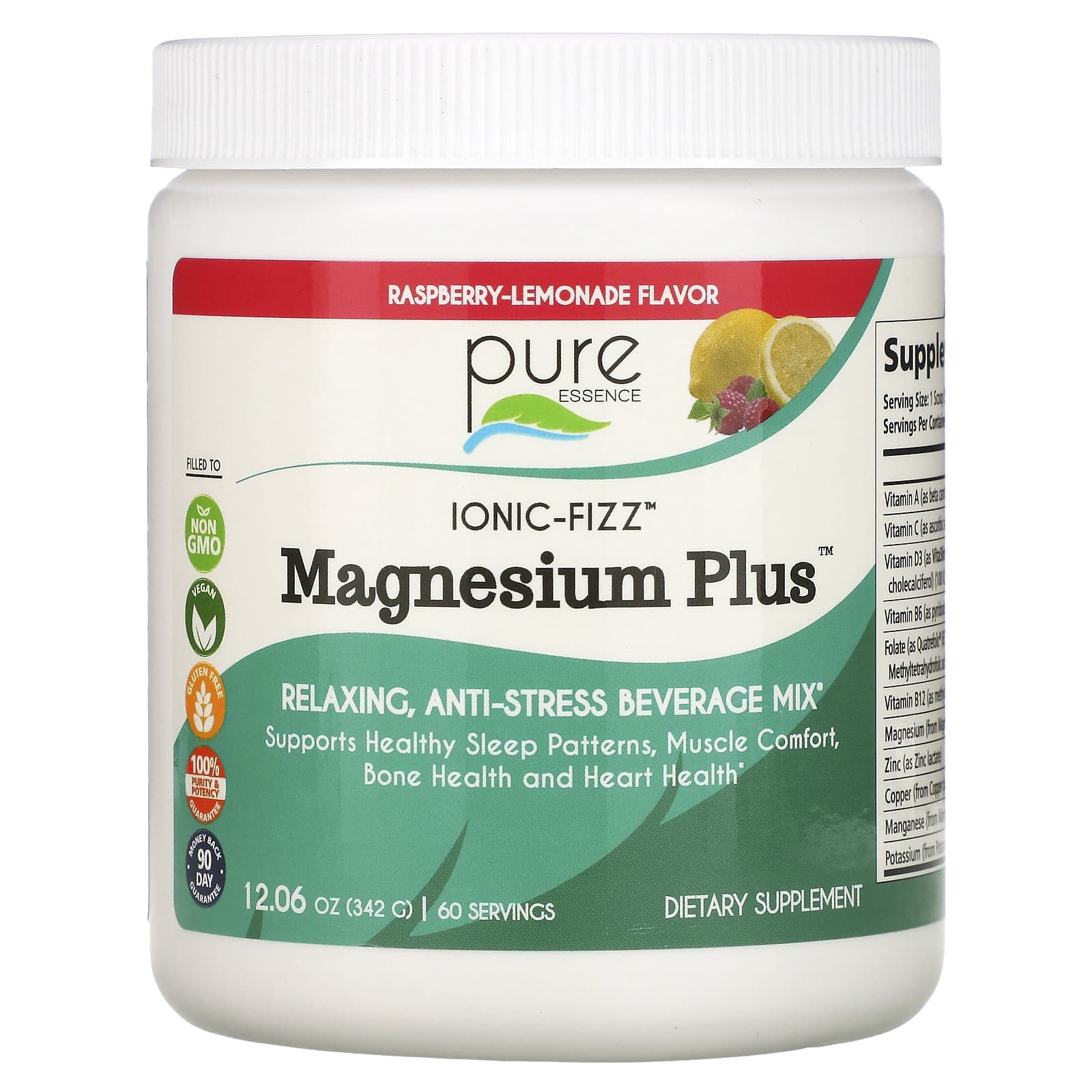 

Ionic-Fizz, Magnesium Plus, Raspberry Lemonade Flavor, 342G(12.06Oz)