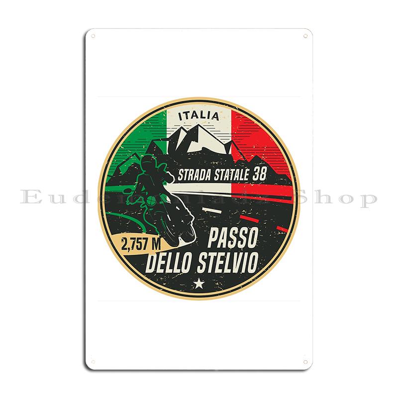 

Перевал Джау Перевал Стельвио Ретро Мотоциклетная Футболка Наклейка Цвета Флага Италии Металлическая Печать Домашняя Настенная Фреска Клубная Жестяная Табличка Постер 20x30cm