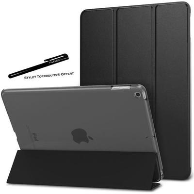 Robuste Smart Hülle Schwarz für Apple iPad 10.2 2020 Folio Hülle mit Stift Toproduits®