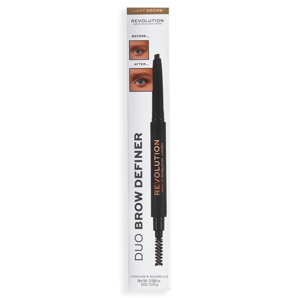 Revolution duo brow definer light brown eyebrow pencil