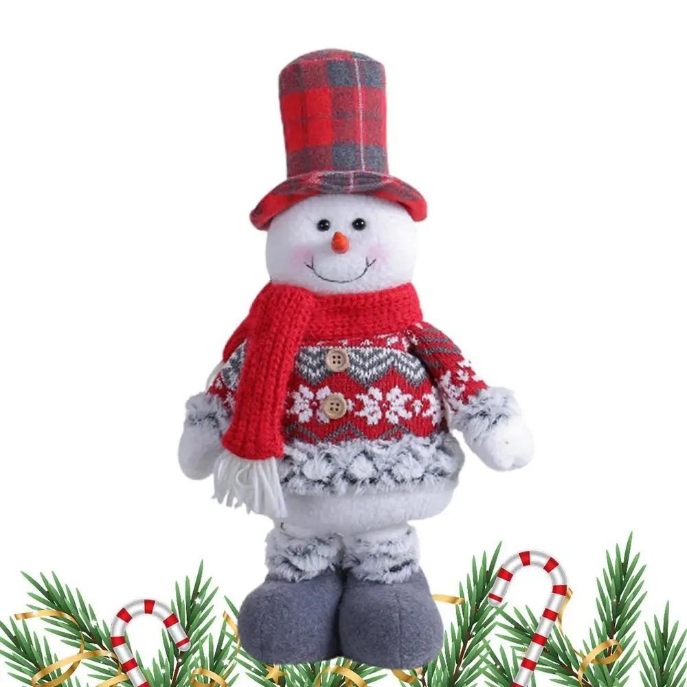 Standing Santa Claus Retractable Doll Snowman Elk Merry Christmas Decoration  Home Decoration
