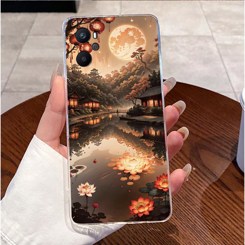 For Oppo A96 4G Case Transparent TPU Luxury Cute Love Heart Rabbit Funny Casing Oppo A96 CPH2333 Phone Case Back Cover Bumper