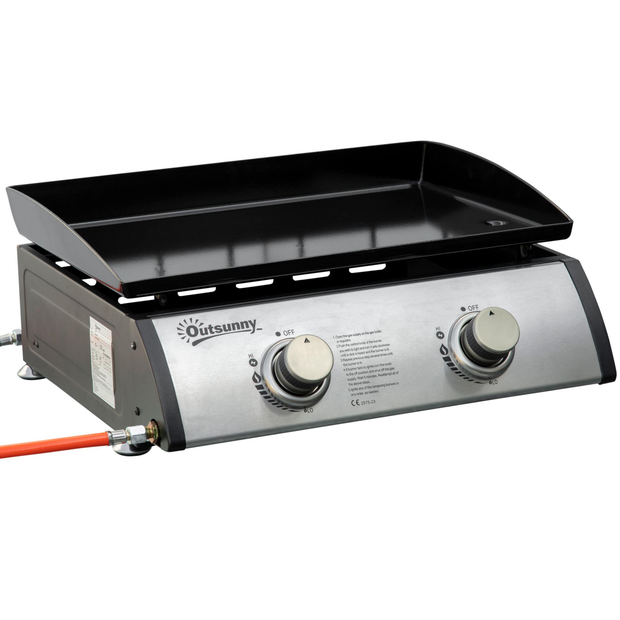 Gas Grill with 2 Burners, Hose