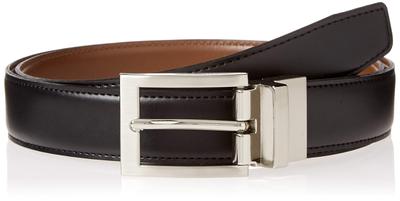 [Dress Code 101] Reversible Belt (Effortless Switching) Rotating Double-Sided Genuine Leather Men's Belt, Adjustable Length, Black & Brown, 2 Colors,