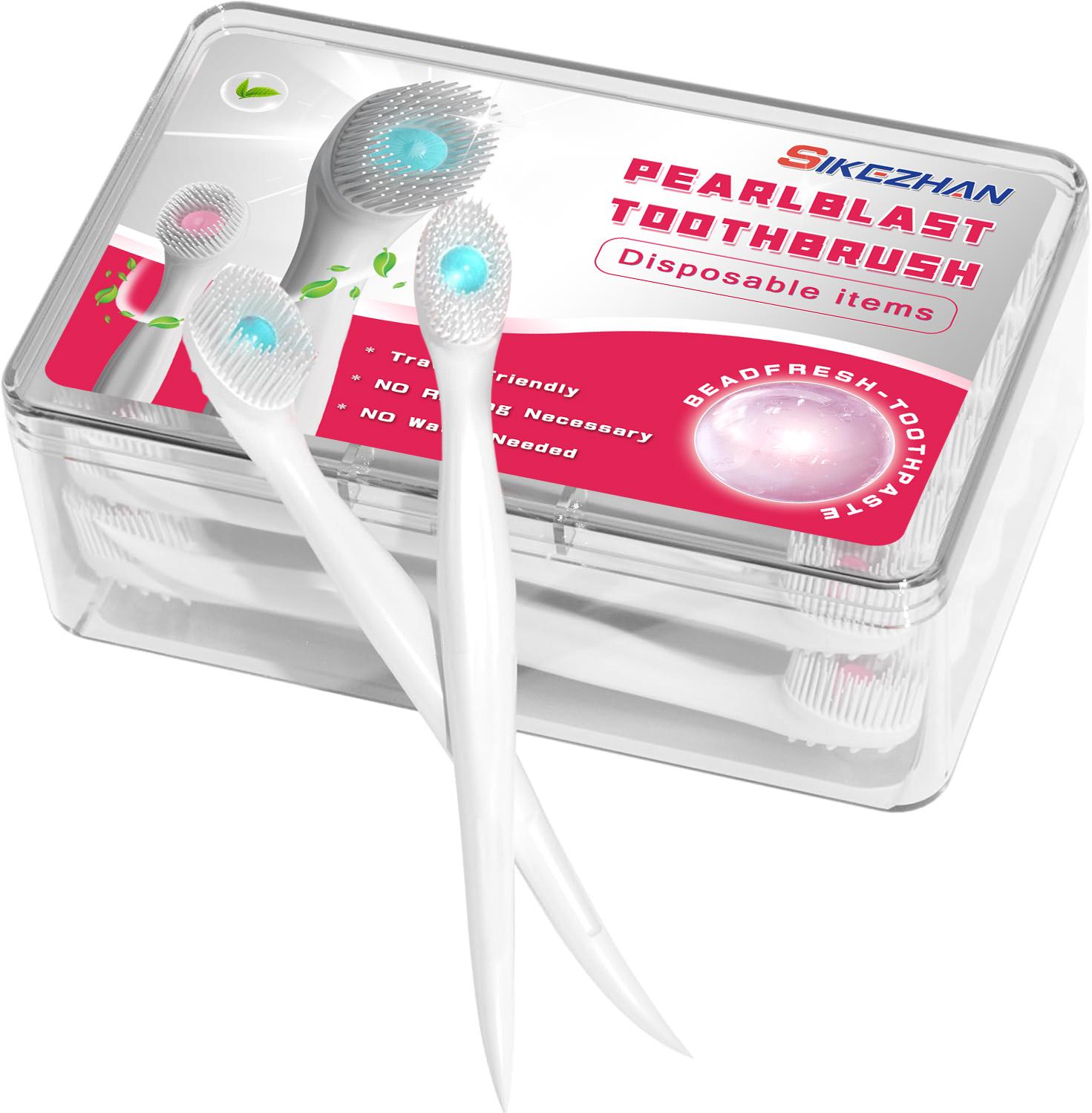 

20 ШТ. Портативна зубна щітка для подорожей Зубна щітка з мініатюрними кульками Одноразова зубна щітка для чищення для дорослих в індивідуальній упаковці