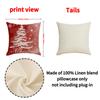 Hand-painted New Christmas Pillow Cover Linen Printed Snowman Cushion Simple Versatile Home Decoration Combination Pillow Cover