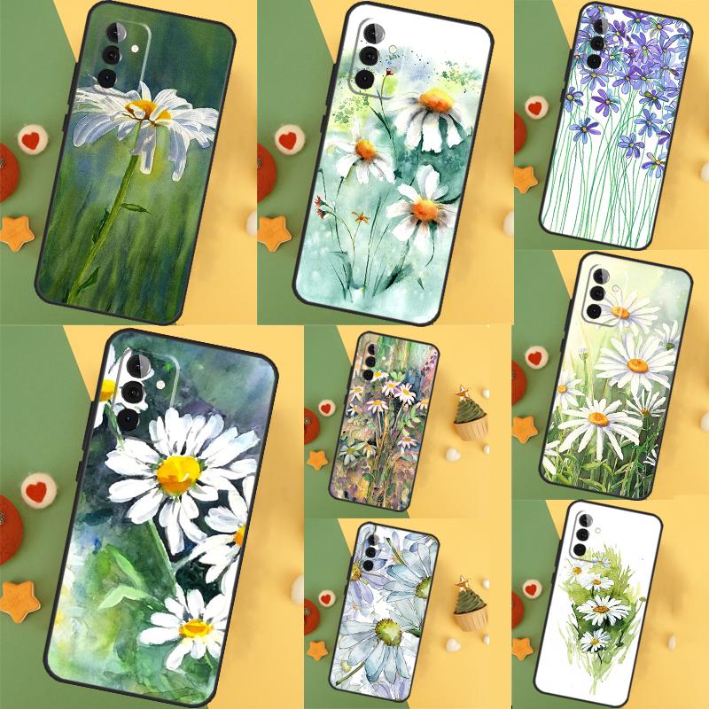 Daisy Watercolor Cover For Samsung Galaxy A15 A25 A35 A55 A52 A32 A12 A14 A34 A54 A51 A71 A53 A33 A13 Case