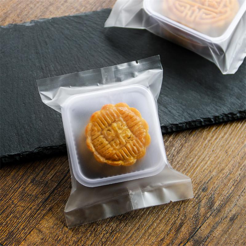 100Pcs Translucent Clear Machine Sealing Cookies Biscuits Packing Bag Handmade Moon Cake Package DIY Soap Bags