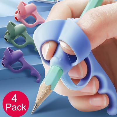 Držák na tužky 4ks Dětský držák na tužku na psaní Děti Nácvik učení Silikonová pomůcka na uchopení pera Zařízení pro korekci držení těla