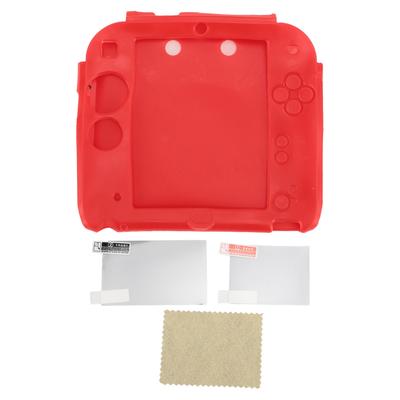 Silikonhülle für die Handheld-Spielkonsole 2DS, weiche Schutzhülle, kratzfest, mit Ober- und Unterseite