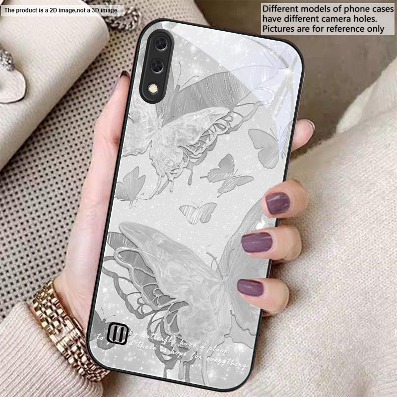 Glücklicher Schmetterling Malerei Für Samsung A01 02 A03 Core 04 05 06 10 12 A13 14 5G 15 16 M02 12 Note 8 9 10 20 Glas Ultra Handyhülle