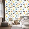 Dinosaurs Flowers Wallpaper for Living Room and Bedroom 50x1000