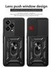 Armor Funda For Honor 200Lite Case Shockproof Armor Slide Camera Protect Phone Case For Honor 200 Lite 5G Ring Stand Back Cover