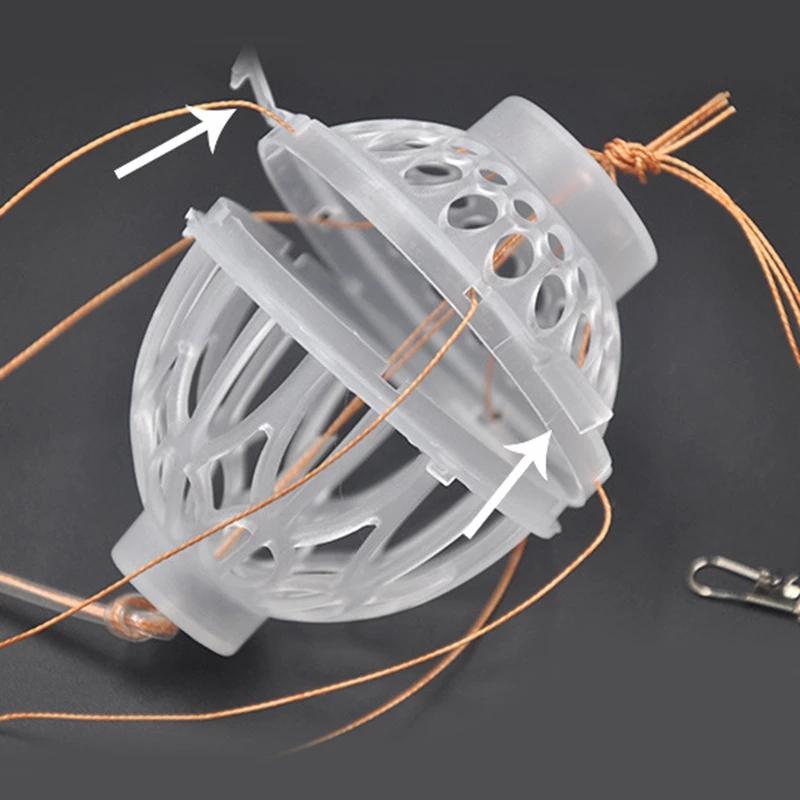 1 pz Amo da Pesca Gabbia Esplosiva per Esca Amo a Filo Galleggiante a 360° Anti-Groviglio Amo da Pesca Resistente Gabbia per Esca Amo da Topo Solido