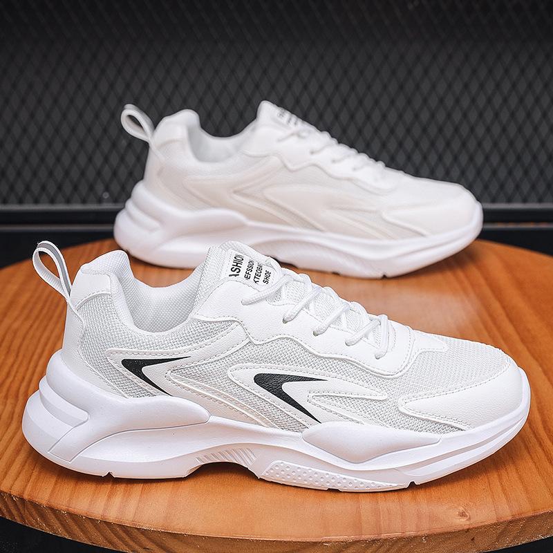 Summer new thick-soled heightening dad shoes men's breathable casual running shoes Zhejiang color-changing versatile shoes men