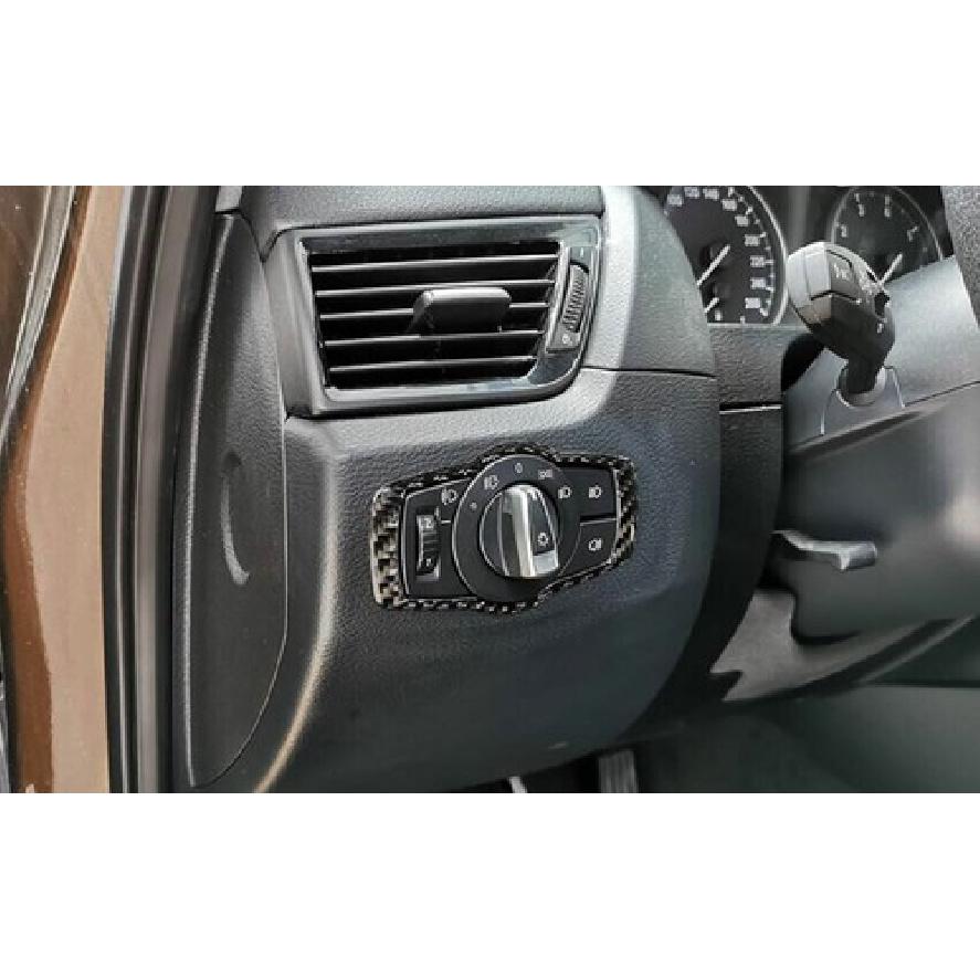 For BMW X1 E84 2010-2015 Real Carbon Fiber Function Control Button Frame Trim