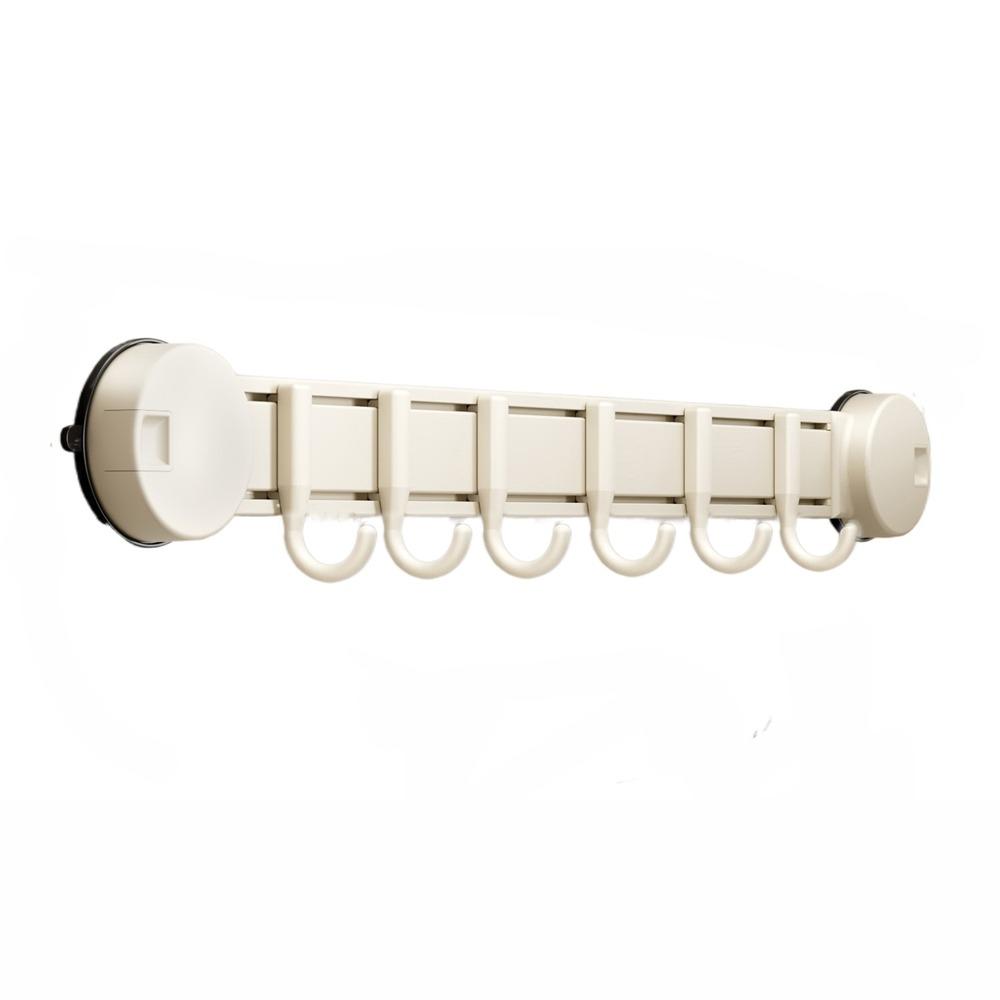4/5/6 Hooks Vacuum Adsorption Hooks Simple Door Hanging Clothes Hook Robe Coat Hangers Bathroom