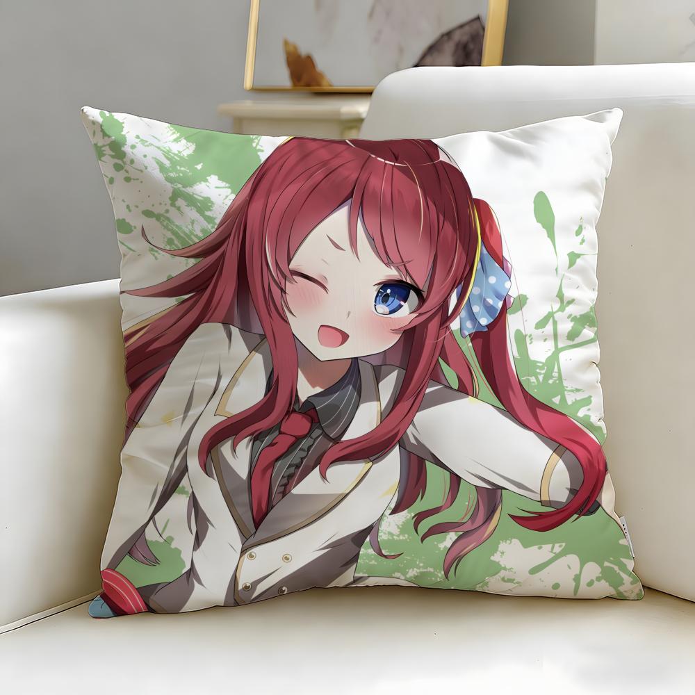 idol anime Zombie Land Saga Cushion Cover Soft  EasyWash Pillow Case  Versatile for Couch Bed Travel and Office