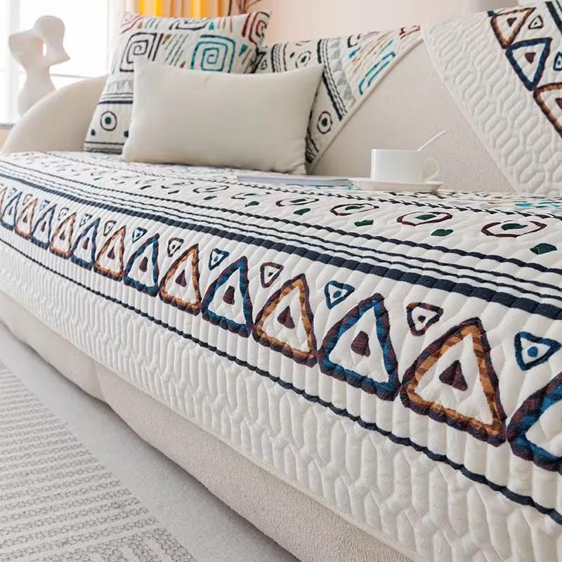 

Диванный коврик в богемном стиле для гостиной, утолщенная плюшевая диванная подушка, диванное полотенце, противоскользящий чехол для угловых диванов, домашний декор, 1 шт. A 70x70