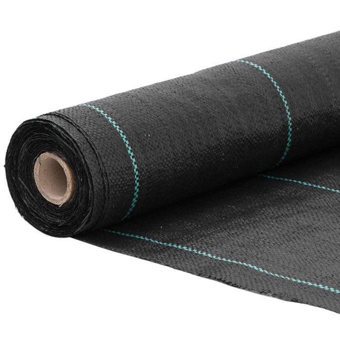 VidaXL Membrane anti-mauvaises herbes noir 0,5x100 m PP, tissu anti-mauvaises herbes, membrane de contrôle des mauvaises 4005140