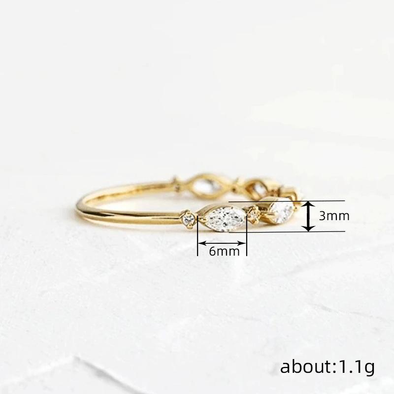 Manufacturer wholesale, simple geometric ring, zircon minimalist design ring for women, fashionable daily matching