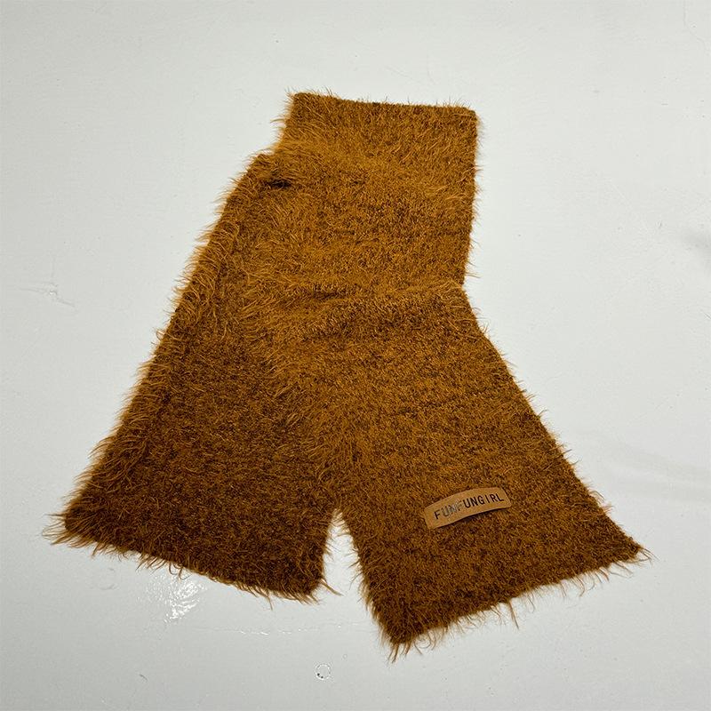 Scarf autumn and winter thickened warm knitted scarf women's winter new fashion versatile high-end wool shawl scarf
