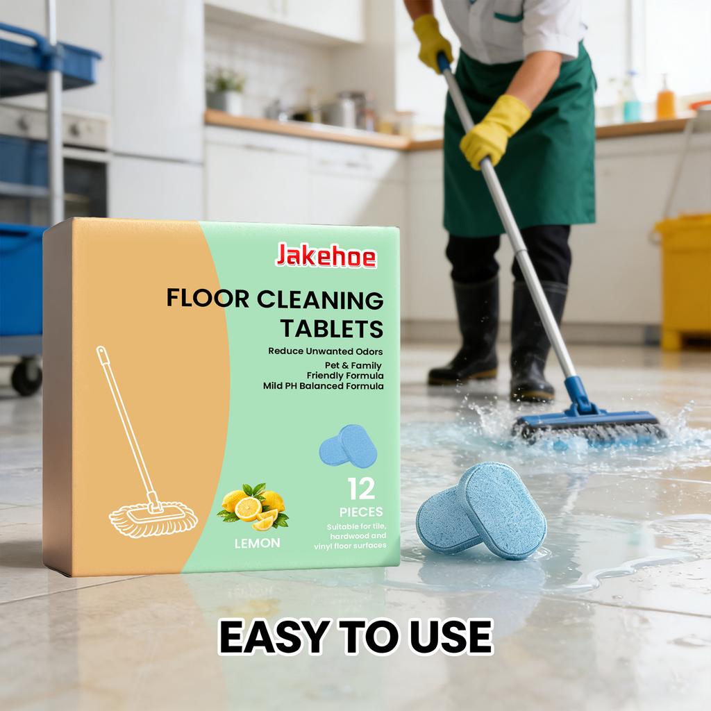 Floor Cleaning Tablet Removing Floor Stains Eliminate Odors Polishing Restore Shine Freshing Lemon Fragrant Daily Floor Cleaner