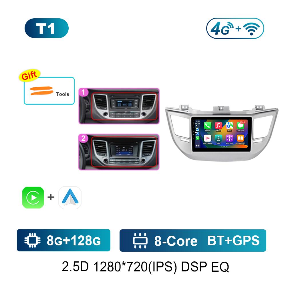 9 Inch Android System 4G DSP Stereo WiFi for Hyundai IX35 Tucson 3 2015 - 2018 Navi GPS Car Video Multimedia Player Split Screen