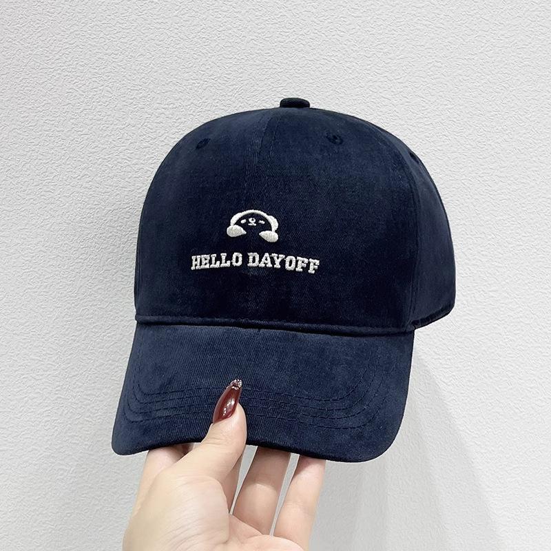 Big head circumference hat women's deepened widened brim showing face small baseball cap spring and summer versatile sunshade cap men's
