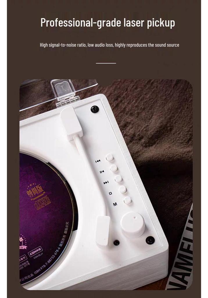 Bluetooth CD Player & Home Speaker - Multi-Function Music & Album Player