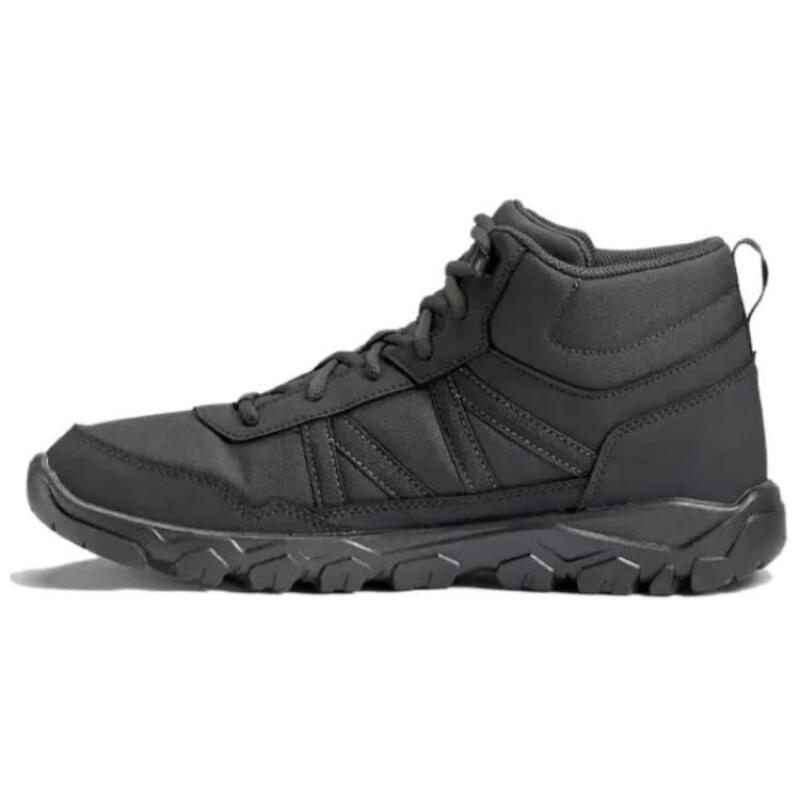 DECATHLON NH100 Round Toe Country Shock Absorption Abrasion Resistant Medium Top Hiking Shoes Men's Black Grey