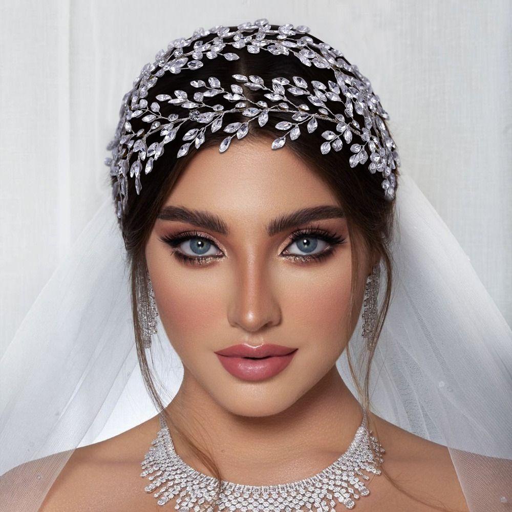 Rhinestone Bridal Headband Handmade Wedding Hair Accessories Wedding Headpieces  Gift for Women