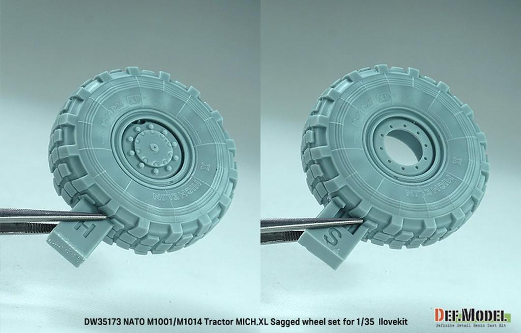 Differential Model Current NATO for MAN Tractor Weight Deformation Tire Set I Love Plastic Model Parts DW35173 1/35 M1001/M1014 Mich.XL (for Kit)