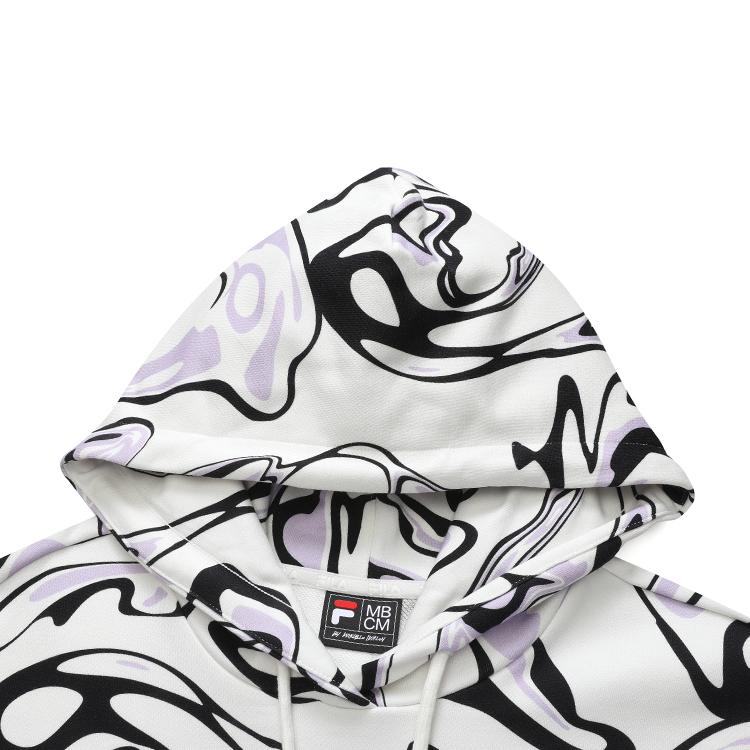 FILA Fusion Marcelo Burlon Collaboration Full Print Sports Hoodie Women hoodies Canyon-Purple T11W148201F-VT