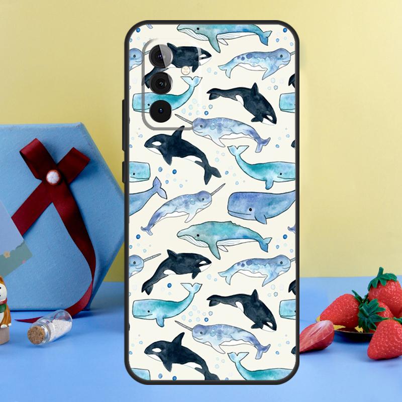 Orcas Killer Whales Case For Samsung Galaxy A14 A54 A34 A12 A22 A32 A52 S A51 A71 A13 A23 A33 A53 A15 A25 Cover