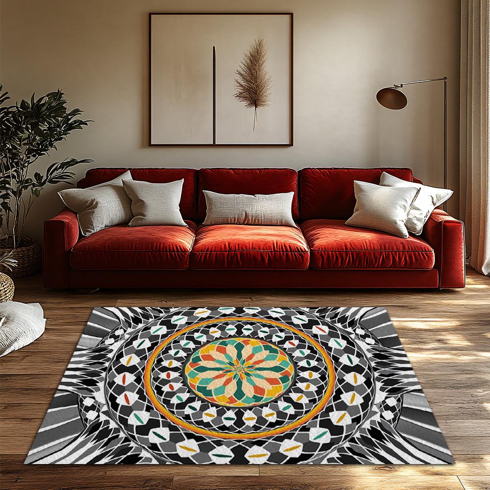 Modern Abstract Carpet Non Slip Area Rug Living Room Floor Mat Home Decor Geometric Pattern Runner Rug Indoor Outdoor Mat