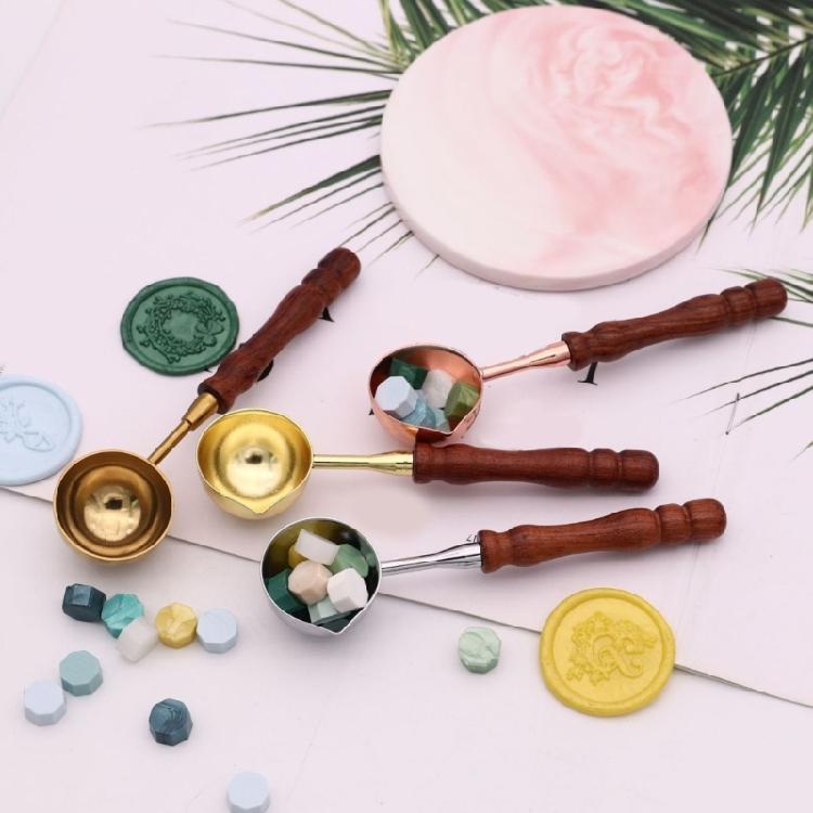 3 Pcs/Set Wax Sealing Melting Spoon Wax Seal Spoon Sealing Stamp Melting Spoon for Wax Seal Stamp Envelope