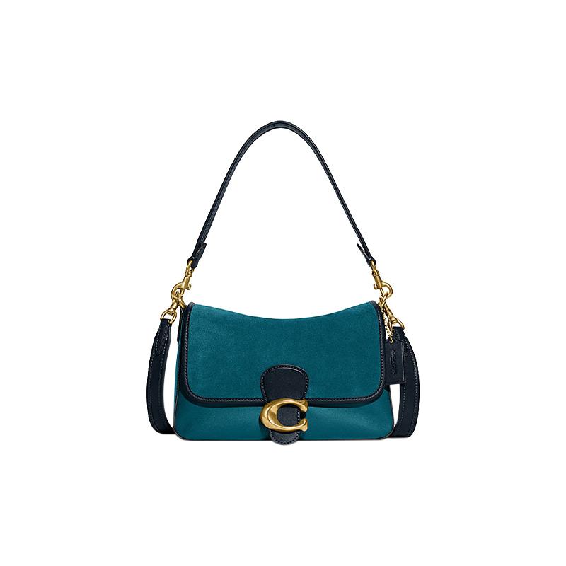 

COACH Tabby 26 Buckle Closure Removable Shoulder Strap Cow Leather with Split Cow Leather Handbag Crossbody Bag Shoulder Bag Women s Peacock Blue синій