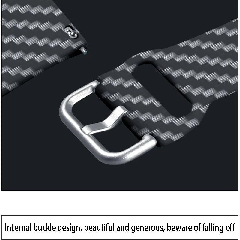 Watchband For Samsung Watch 5 Strap Watch 4 40mm 44mm Active 2 4 Classic 42 46mm Carbon Fiber Pattern Bracelet Watch 5 Pro 45mm