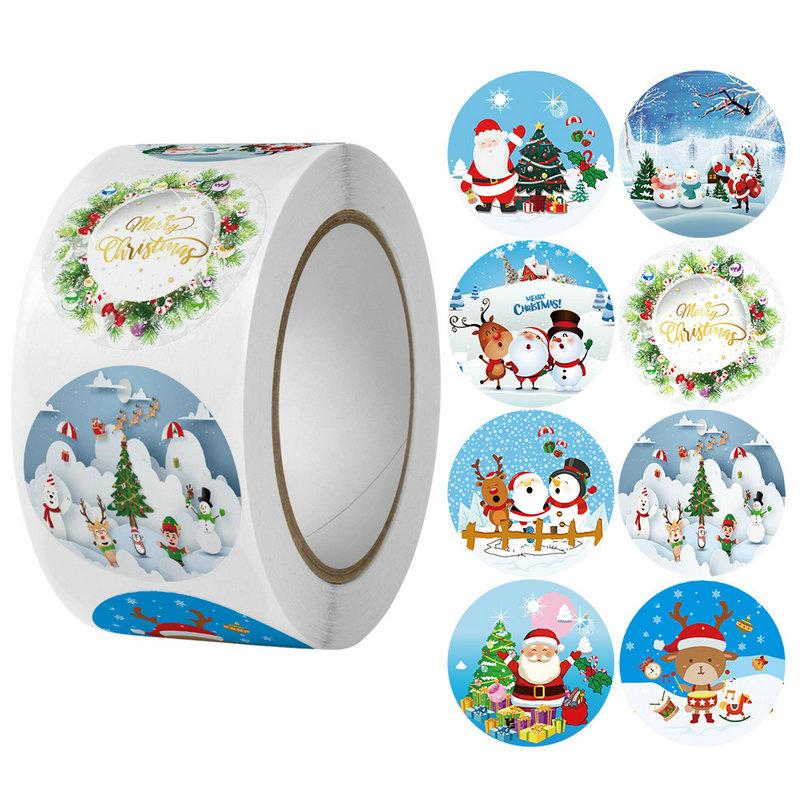 Children's Christmas gift label stickers School teachers commended students reward Self-adhesive Decorative gifts series
