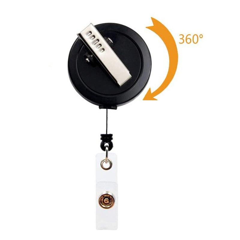Doctors and Nurses Rotating Alligator Clip Easy-to-pull Buckle Medical Care Easy-to-pull Retractable Badge ID Buckle