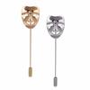 Suits Vintage Men's Face Gold Color 3D Accessories Decoration Jewelry Mask Lapel Pin Brooches Pin