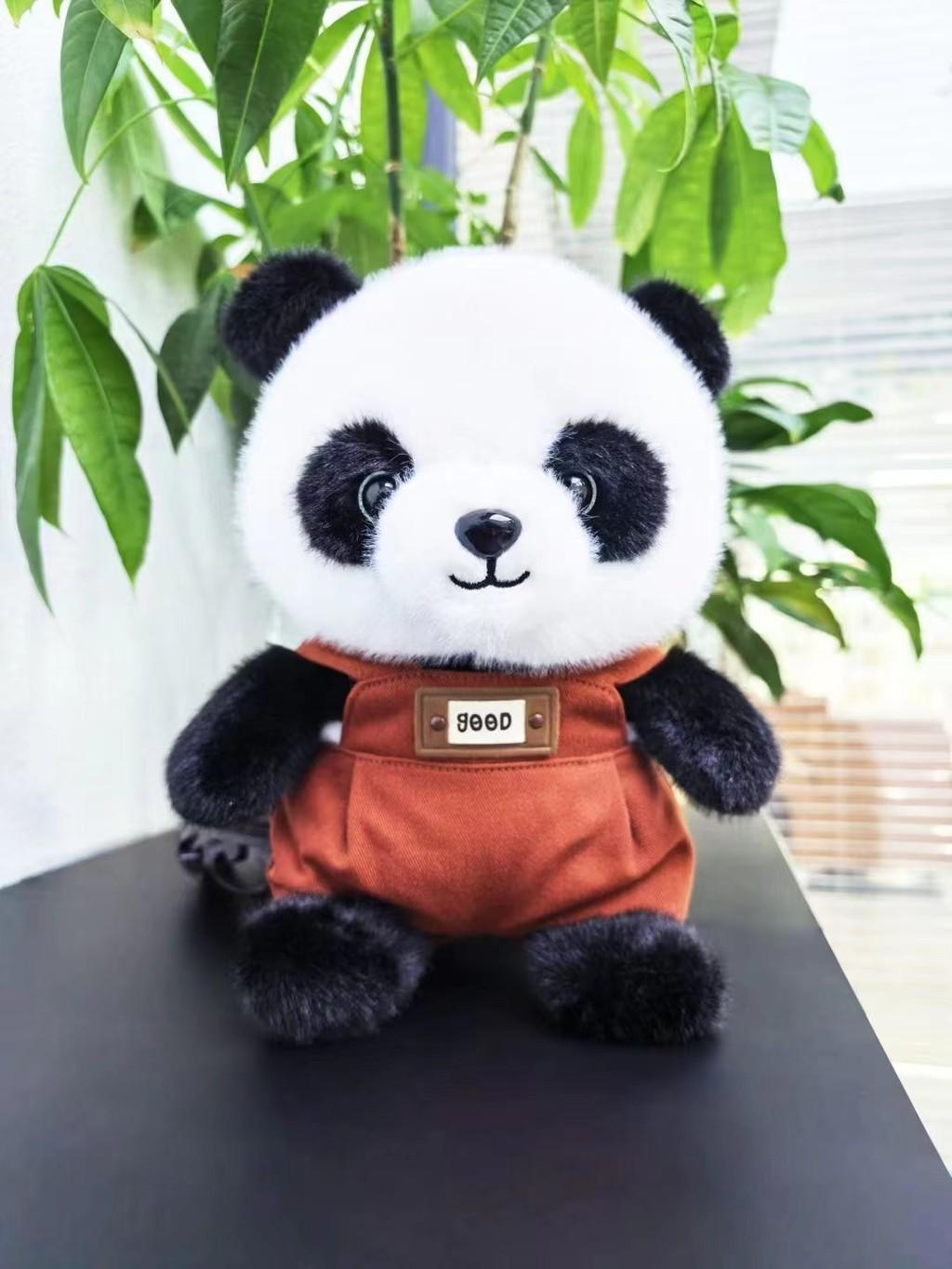 

Red Adorable Panda Plush Toy Cute Cartoon Zoo Souvenir Kids Animal Gift Doll