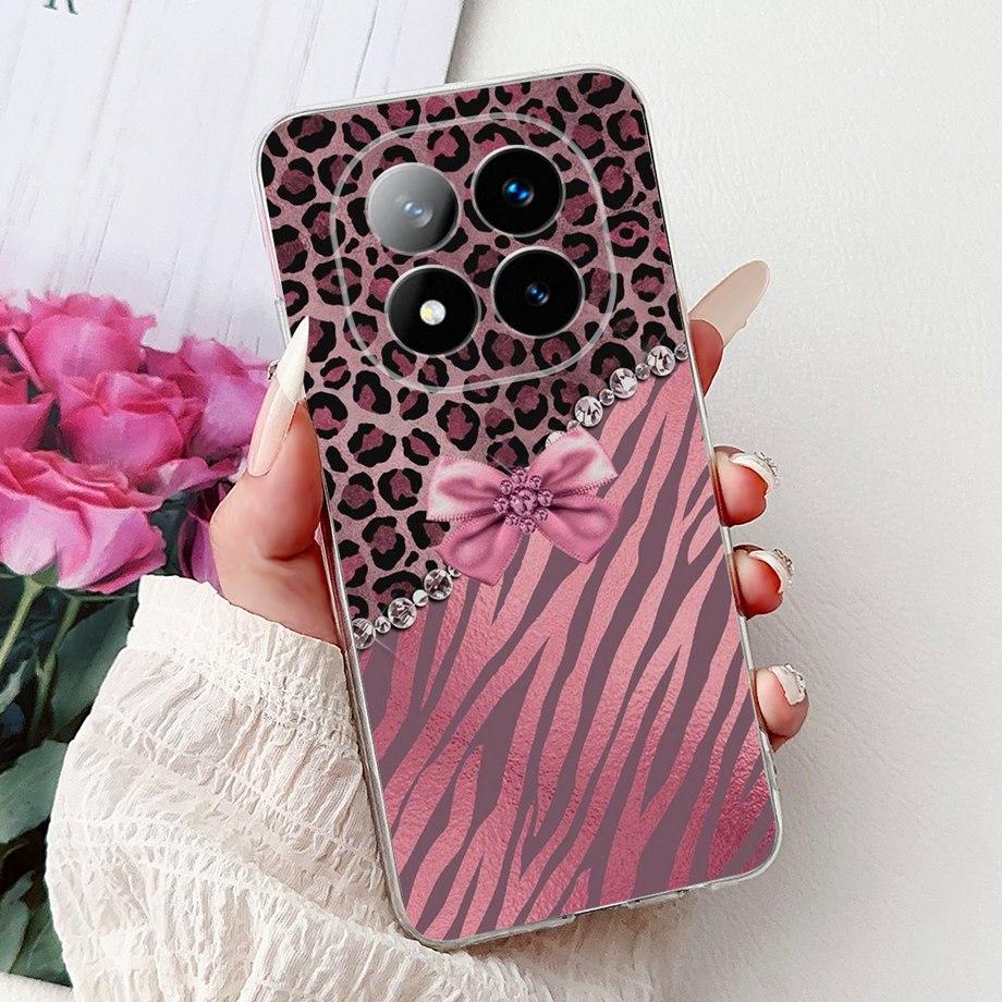 For Xiaomi Redmi Note 14 Pro+ 14Pro Note14 4G 5G Phone Case Back Cover Girly Fashion Flower Butterfly Paintong Soft TPU Fundas