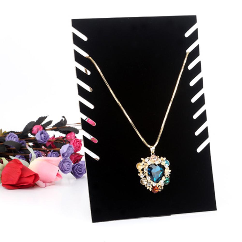 Buy Necklace Pendant Chain Display Holder Stand Velvet Easel Organizer