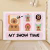 Cute Cartoon Bear Carpet Fruit Capybara Headwear Design Rug "GOOD LUCK" Mat Non-Slip Door Mat for Entryway Home Decoration