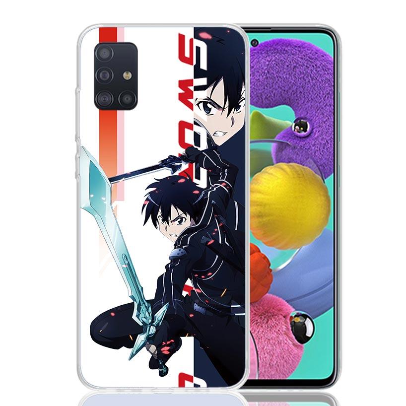 Anime Sword Art Online SAO Phone Case for Samsung Galaxy A52 A51 A50S A12 A22 A32 A72 A10S A30S A31 A71 Note 20 Ultra 10 Plus S1