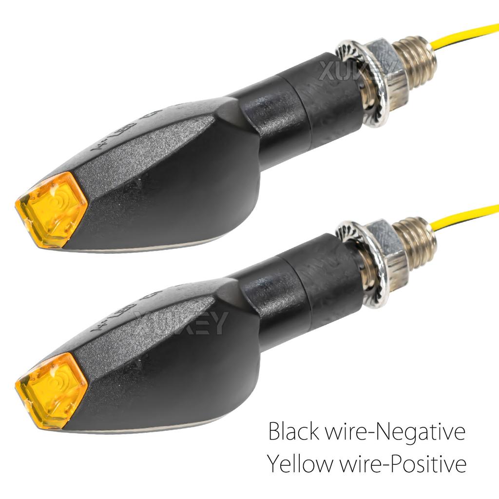 4x Motorcycle Turn Signal Amber Universal Fit for Honda Shadow Suzuki Kawasaki Harley Yamaha Ducati Cruiser Bobber Chopper Bike