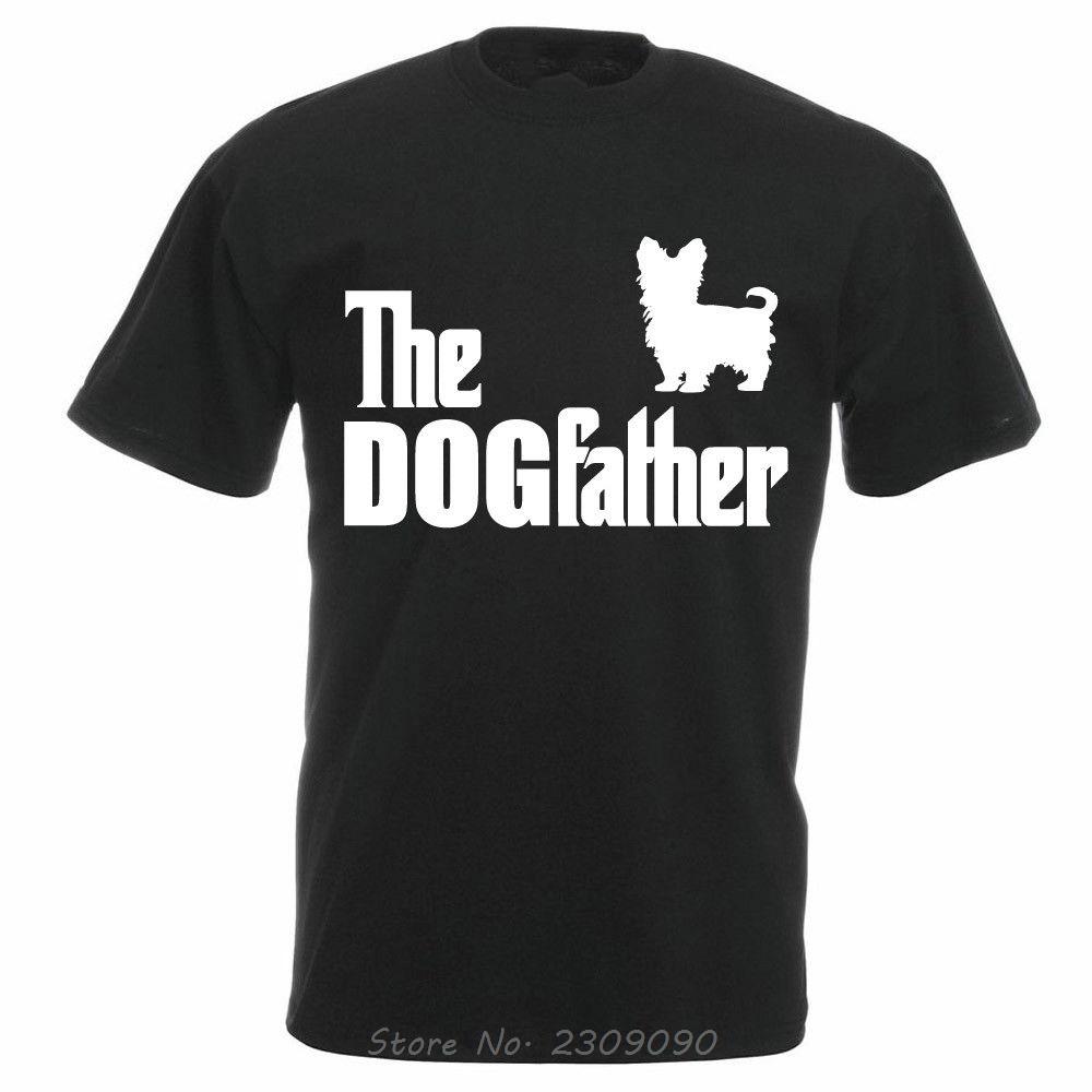 

Funny Dog T-shirt The Dogfather Yorkshire Terrier Men s Yorkie Dog Tshirt Men Short Sleeve Cotton Tees Tops Harajuku 5XL різнокольоровий